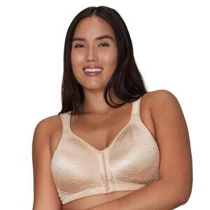 NIP Playtex 18 Hour Posture Boost Front Close Wireless Bra Size 44C Nude E525